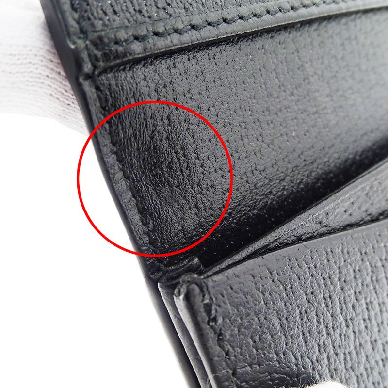 Gucci Card Case Men's Brand GG Marmont Business Card Holder Leather Black