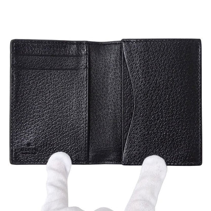 Gucci Card Case Men's Brand GG Marmont Business Card Holder Leather Black
