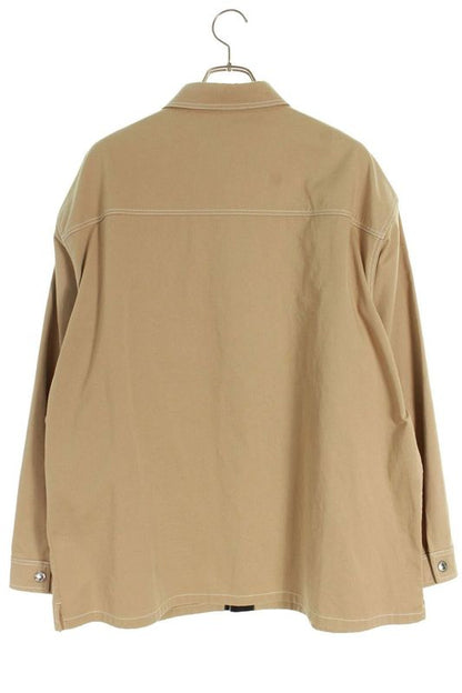 Prada Sc696 Triangle Logo Plate Stretch Cotton Long Sleeve Shirt Men's XL