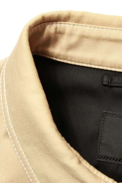 Prada Sc696 Triangle Logo Plate Stretch Cotton Long Sleeve Shirt Men's XL