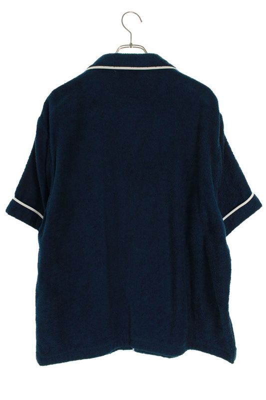 Prada Sc559 S212 Triangle Logo Pile Terry Bow Ring Short Sleeve Shirt Men's L