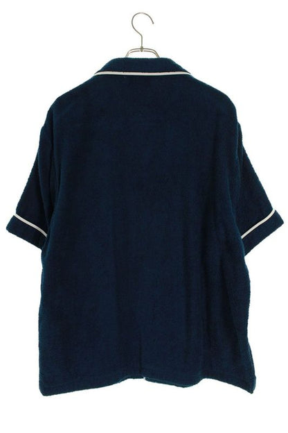 Prada Sc559 S212 Triangle Logo Pile Terry Bow Ring Short Sleeve Shirt Men's L