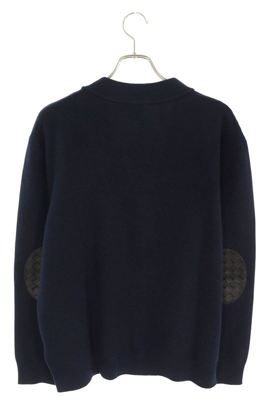 Bottega Veneta 777588 V2mm (0.08in)0 Elbow Intrecciato Patch Cashmere Cardigan