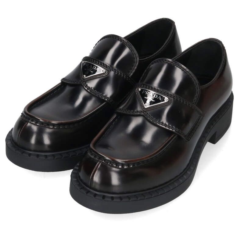 Prada 2de127 Chocolate Brushed Leather Loafer Men's 6