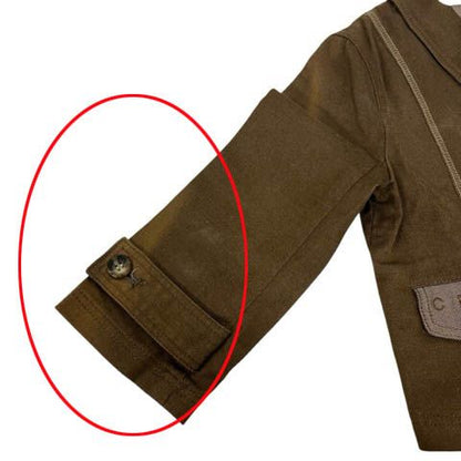 Celine Denim Jacket Long Sleeves None Cotton Blend 161-5 CJK CT Na0030 100 Brown