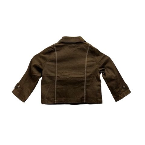 Celine Denim Jacket Long Sleeves None Cotton Blend 161-5 CJK CT Na0030 100 Brown