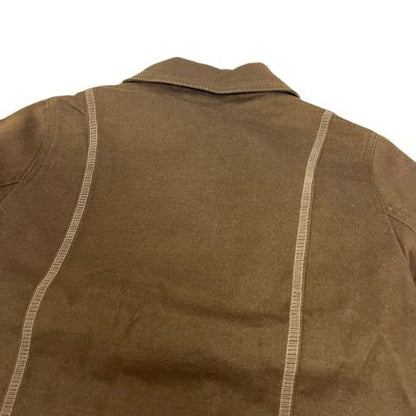 Celine Denim Jacket Long Sleeves None Cotton Blend 161-5 CJK CT Na0030 100 Brown