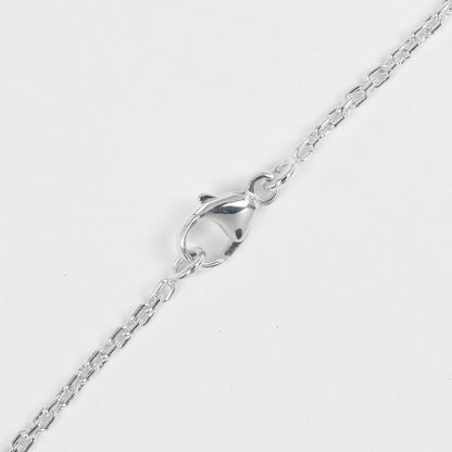 Louis Vuitton Pendentif Padlock Motif 925 Silver Unisex 8.3g Necklace