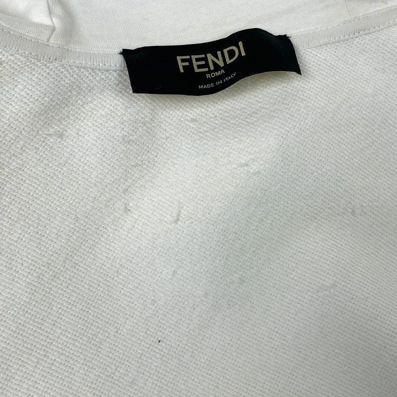 Fendi Zucca Pattern Long Sleeve Hoodie Zip Up Hoodie Top Hoodie Cotton Polyester