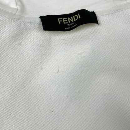 Fendi Zucca Pattern Long Sleeve Hoodie Zip Up Hoodie Top Hoodie Cotton Polyester