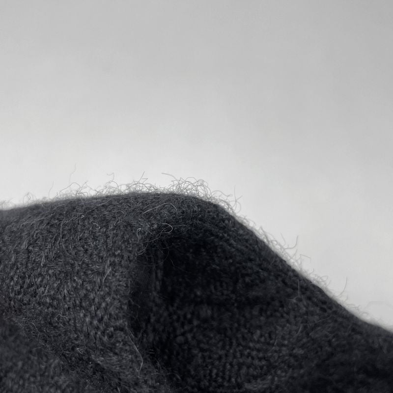 Chanel Coco Mark Button Short Sleeve Dress Knit 07A Dress Skirt Alpaca Wool