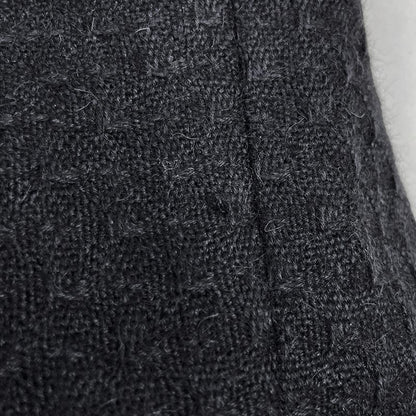 Chanel Coco Mark Button Short Sleeve Dress Knit 07A Dress Skirt Alpaca Wool