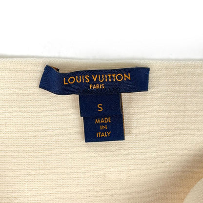 Louis Vuitton Knit Dress Belt Tight Mini Arm Slit Dress Skirt Ivory Women