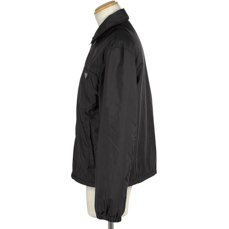 Prada Logo Plate Blouson Jumper Jacket Outerwear Blouson Black Men's