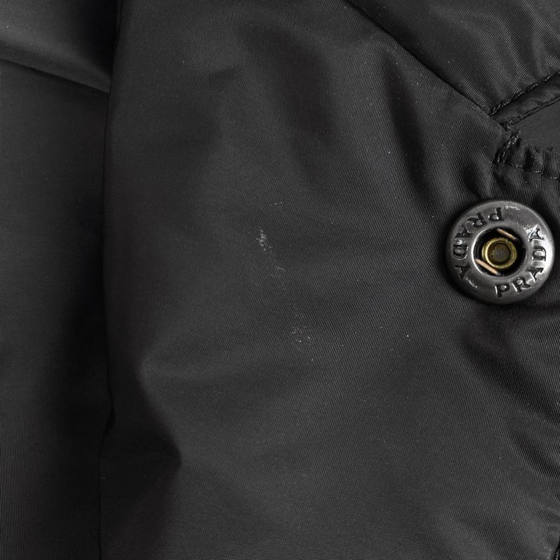 Prada Logo Plate Blouson Jumper Jacket Outerwear Blouson Black Men's