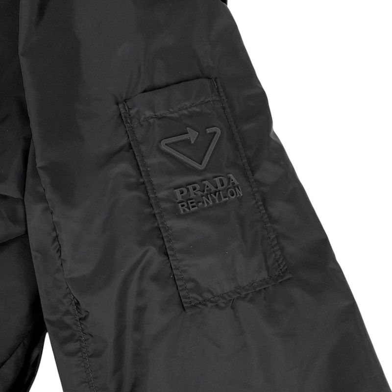 Prada Logo Plate Blouson Jumper Jacket Outerwear Blouson Black Men's