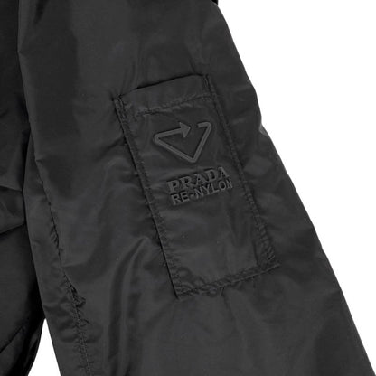 Prada Logo Plate Blouson Jumper Jacket Outerwear Blouson Black Men's