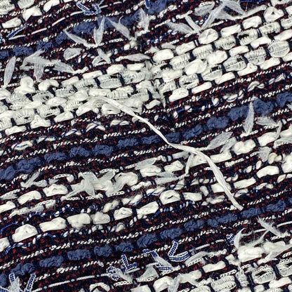 Chanel Coco Mark Button Dress Short Sleeves Tweed Knee Length Dress Skirt