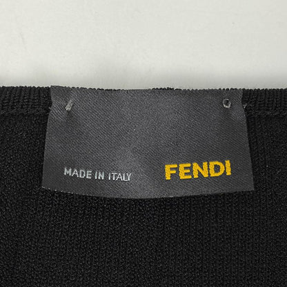 Fendi Short Sleeve Cut And Sewn Knit Tops Cut And Sewn Black Women