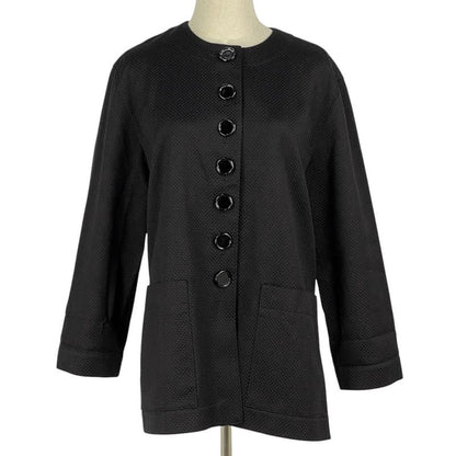 Christian DIOR Logo Jacket Coat Side Slit Outerwear Other Jacket Cotton Women