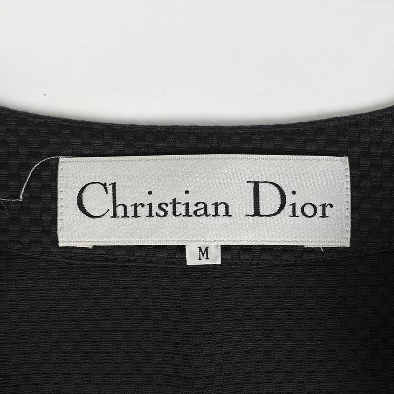 Christian DIOR Logo Jacket Coat Side Slit Outerwear Other Jacket Cotton Women