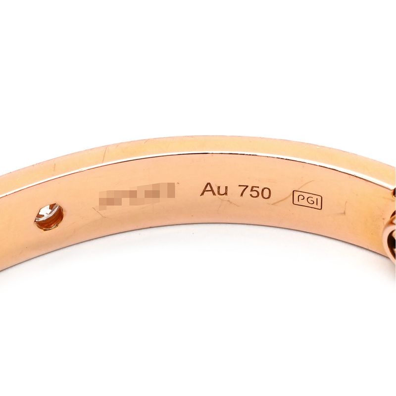 Cartier Bracelet Love Bracelet Half Diamond 18k Pink Gold Diamond Pink Gold #16