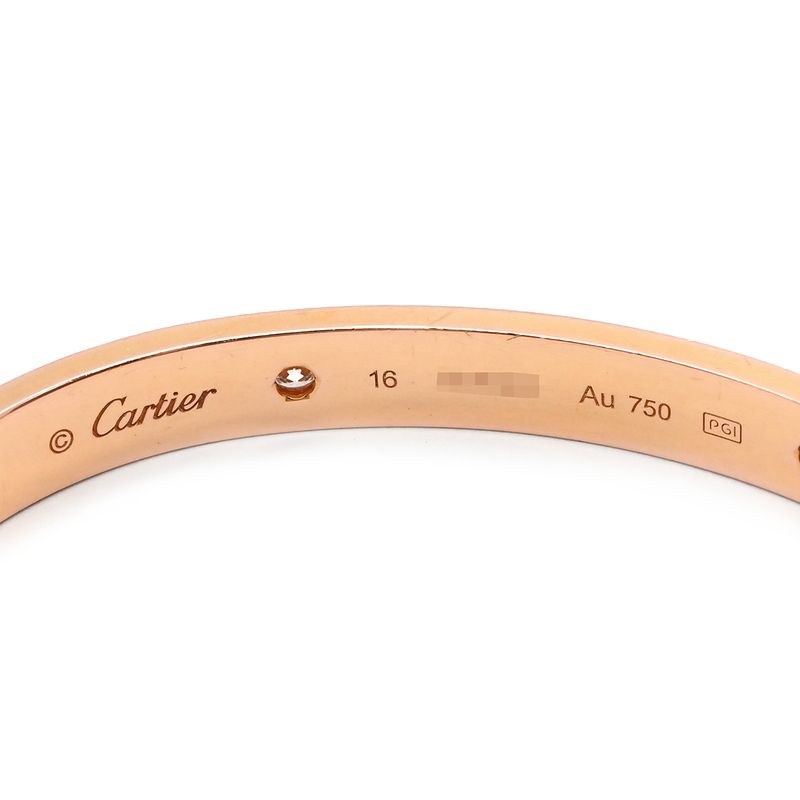 Cartier Bracelet Love Bracelet Half Diamond 18k Pink Gold Diamond Pink Gold #16
