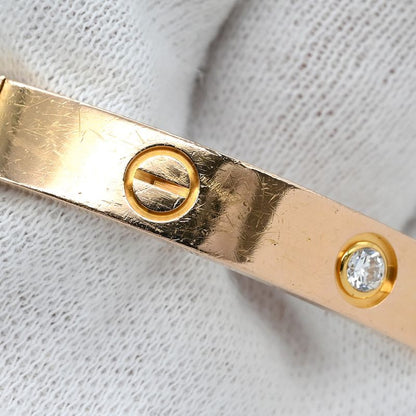 Cartier Bracelet Love Bracelet Half Diamond 18k Pink Gold Diamond Pink Gold #16