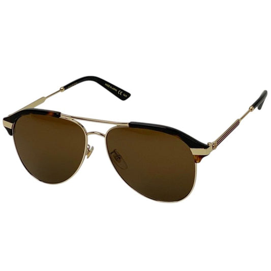 Gucci Logo Sunglasses Teardrop Sunglasses Metal Black Gg0288sa 002 Mens