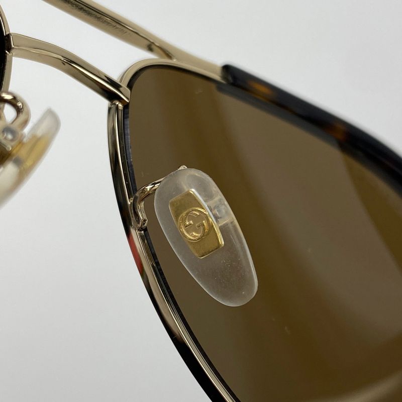 Gucci Logo Sunglasses Teardrop Sunglasses Metal Black Gg0288sa 002 Mens