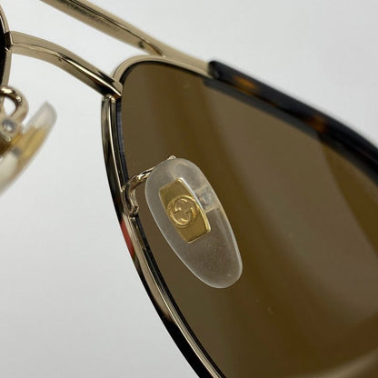 Gucci Logo Sunglasses Teardrop Sunglasses Metal Black Gg0288sa 002 Mens