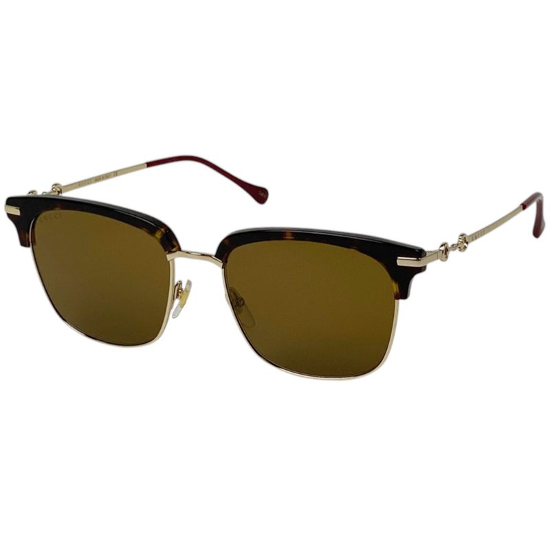 Gucci Logo Sunglasses Horsebit Sunglasses Metal Brown Gg0918s 002 Ladies