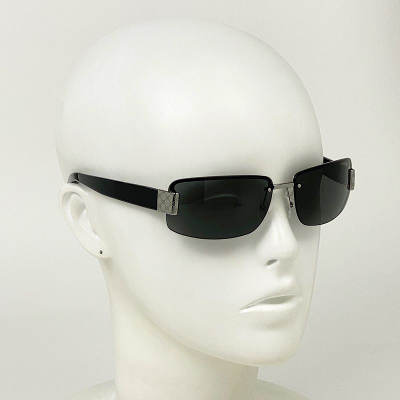 Gucci GG Pattern Sunglasses Eyewear Sunglasses Plastic Black Gg1797s Mens