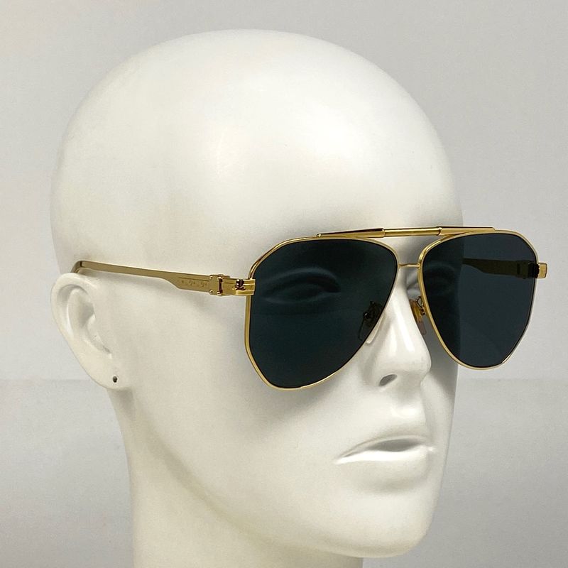 Louis Vuitton Pilot Sunglasses Eyewear Sunglasses Metal Gold Z1200e Men's
