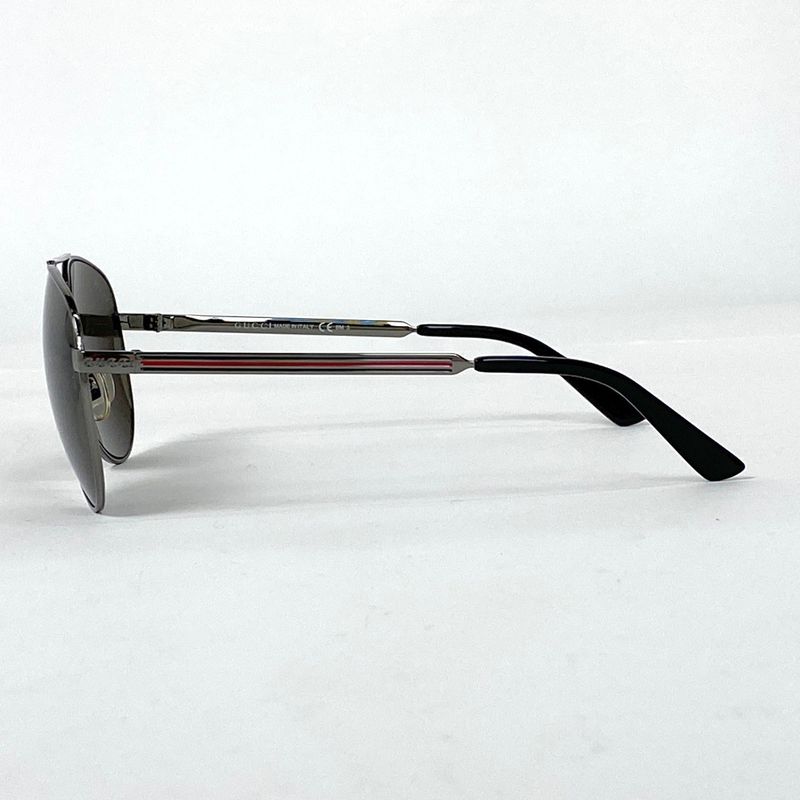 Gucci Logo Sunglasses Teardrop Sherry Line Web Sunglasses Metal Silver Gg2281s