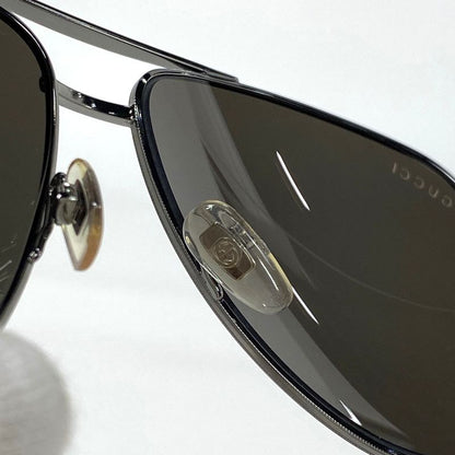 Gucci Logo Sunglasses Teardrop Sherry Line Web Sunglasses Metal Silver Gg2281s