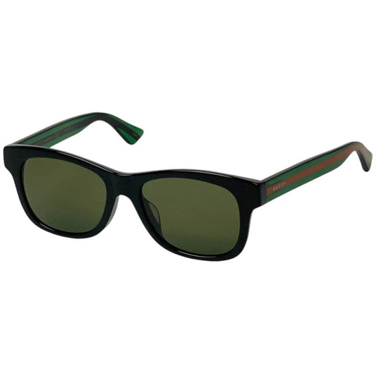 Gucci Logo Sunglasses Sherry Line Web Eyewear Sunglasses Plastic Black Green