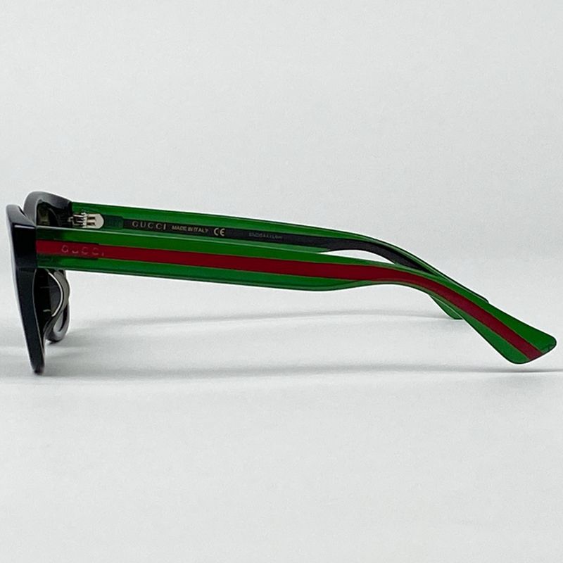 Gucci Logo Sunglasses Sherry Line Web Eyewear Sunglasses Plastic Black Green