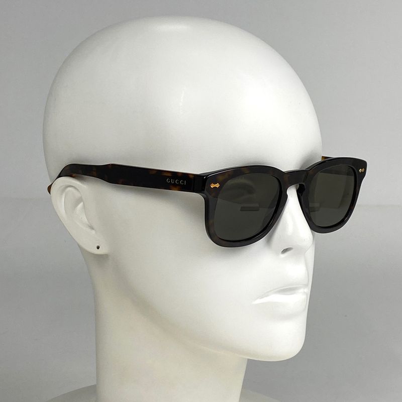 Gucci Logo Sunglasses Eyewear Demi-patterned Sunglasses Plastic Brown Gg0182s