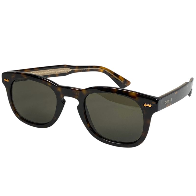 Gucci Logo Sunglasses Eyewear Demi-patterned Sunglasses Plastic Brown Gg0182s