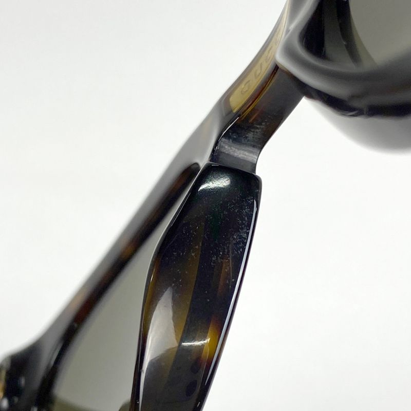 Gucci Logo Sunglasses Eyewear Demi-patterned Sunglasses Plastic Brown Gg0182s