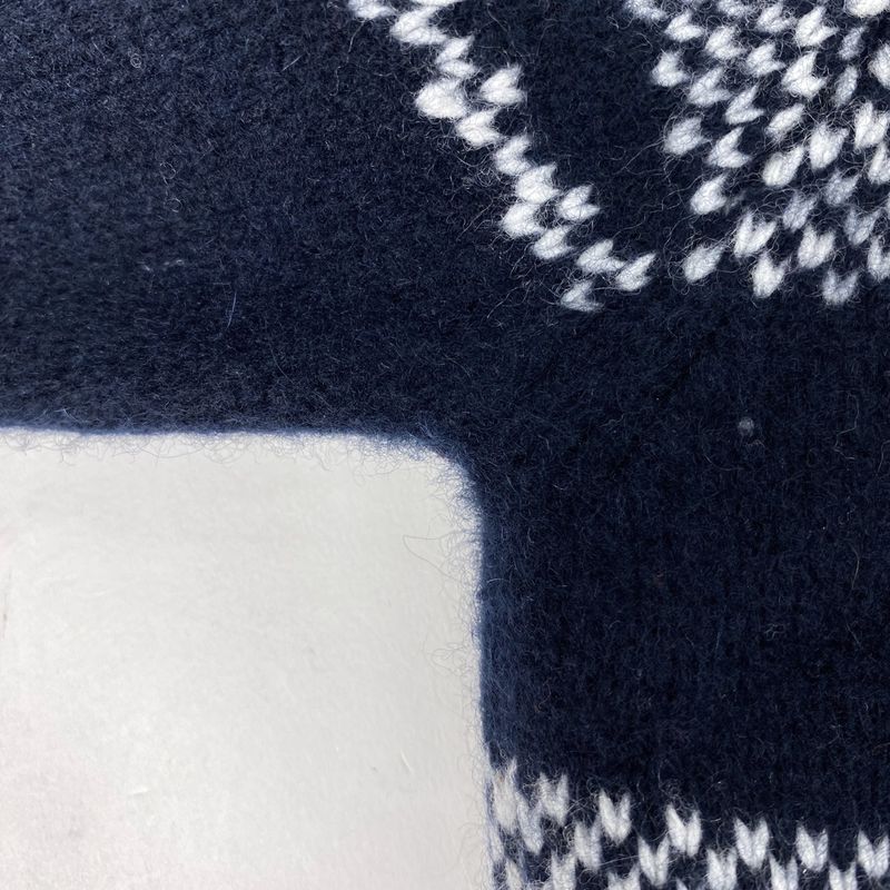 Christian DIOR Logo High Neck Sweater Star Knit Long Sleeve Top Sweater Wool