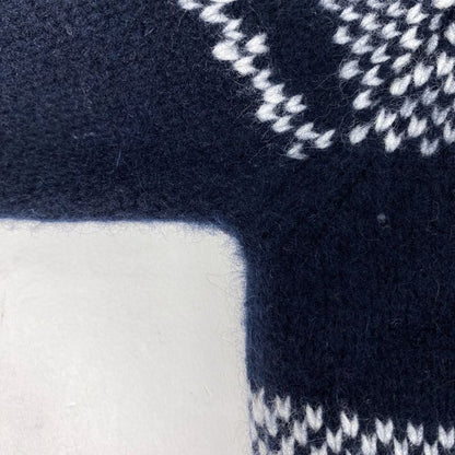 Christian DIOR Logo High Neck Sweater Star Knit Long Sleeve Top Sweater Wool