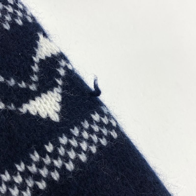 Christian DIOR Logo High Neck Sweater Star Knit Long Sleeve Top Sweater Wool