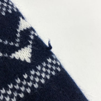 Christian DIOR Logo High Neck Sweater Star Knit Long Sleeve Top Sweater Wool