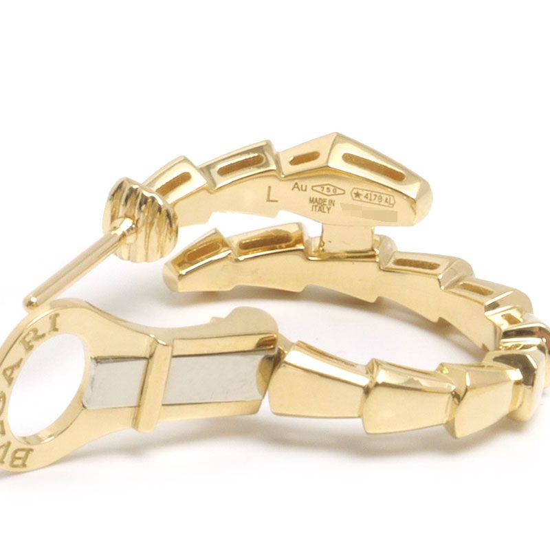 Bulgari Serpenti Viper Earrings 750yg Snake Hoop Earrings