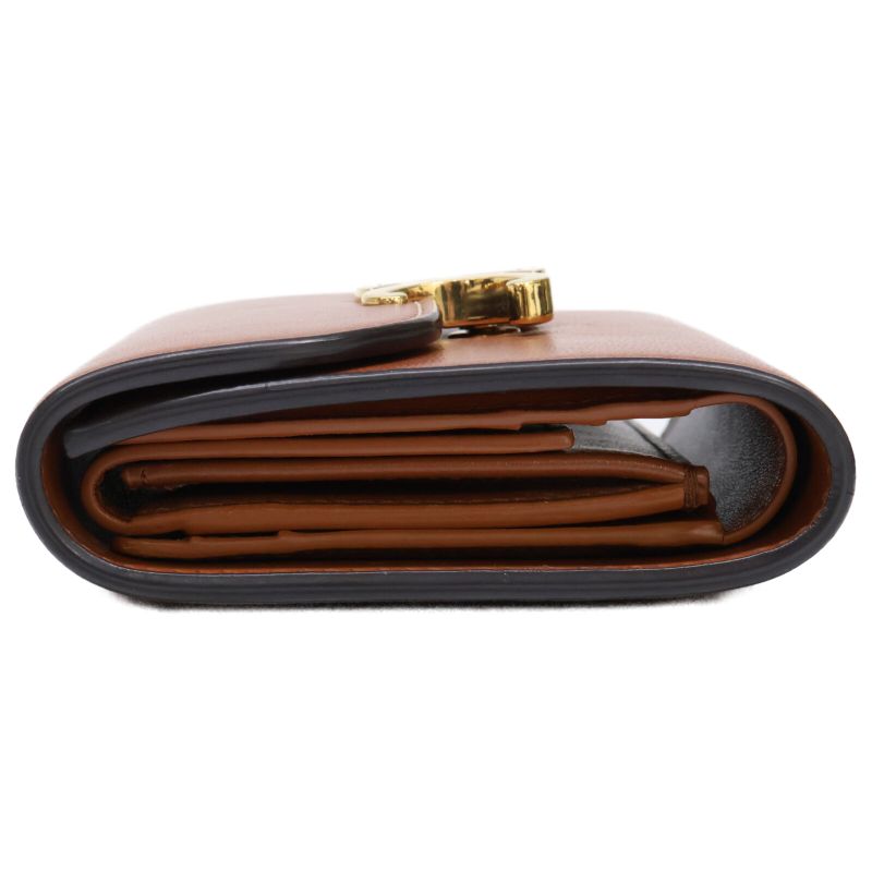 Celine Small Flap Wallet Triomphe In Shiny Smooth Lambskin