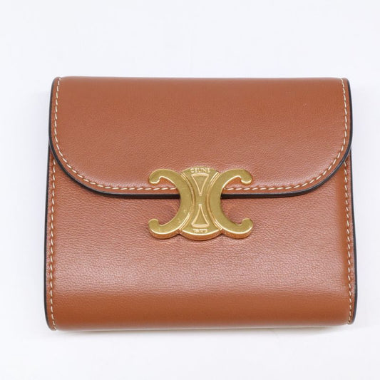 Celine Small Flap Wallet Triomphe In Shiny Smooth Lambskin