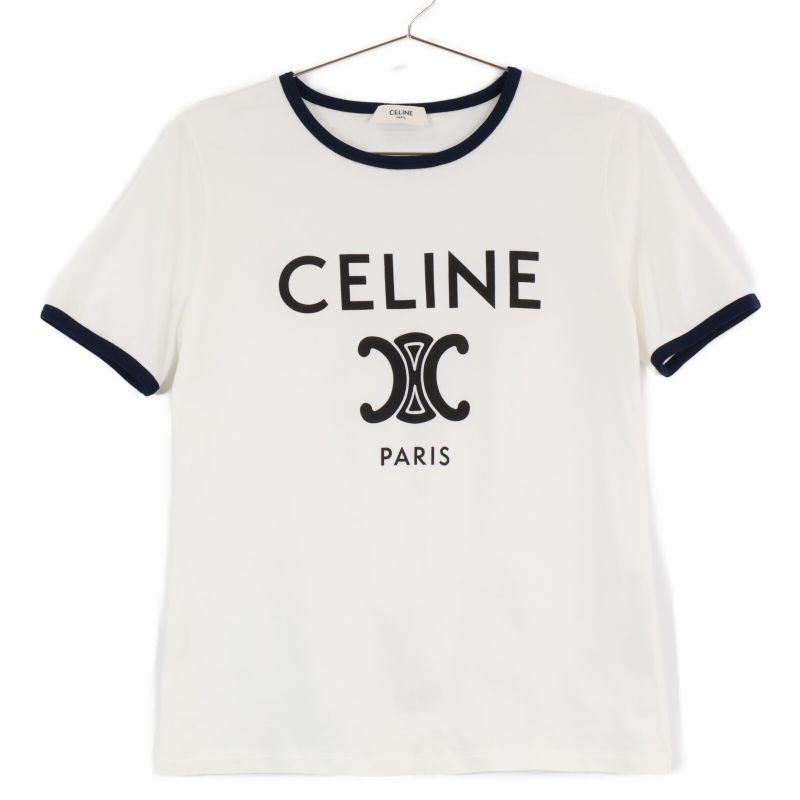 Celine2x872671q Triomphe Print Short-sleeved T-shirtS