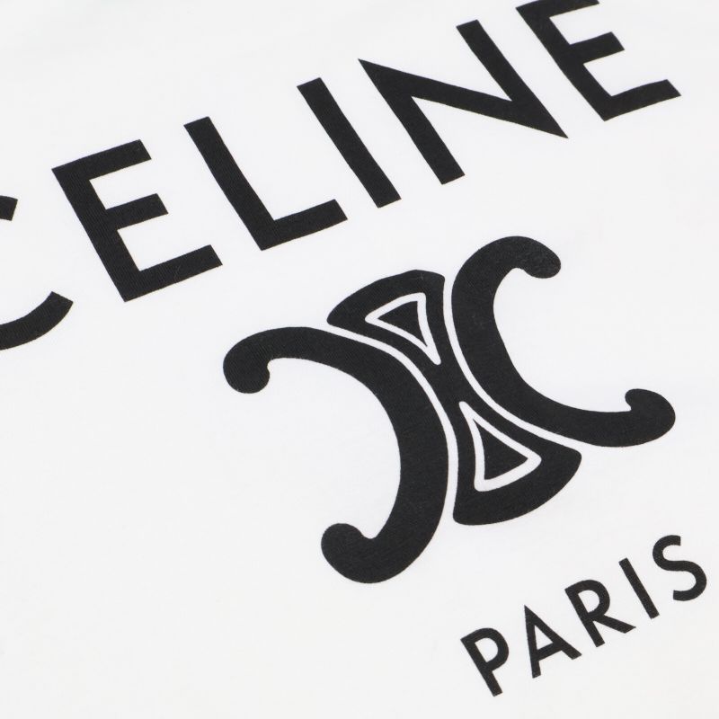 Celine2x872671q Triomphe Print Short-sleeved T-shirtS